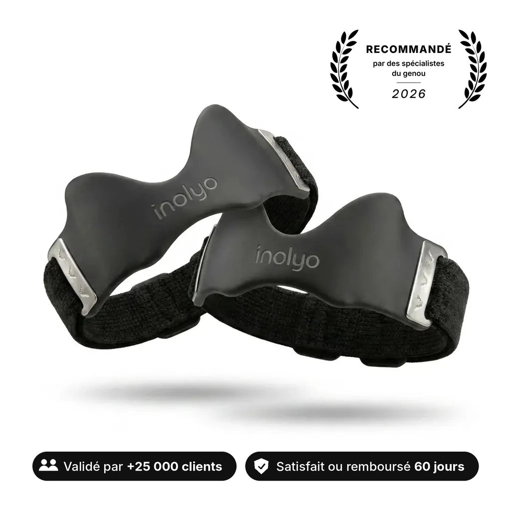 Two Genuvia patella straps, recommended by knee specialists